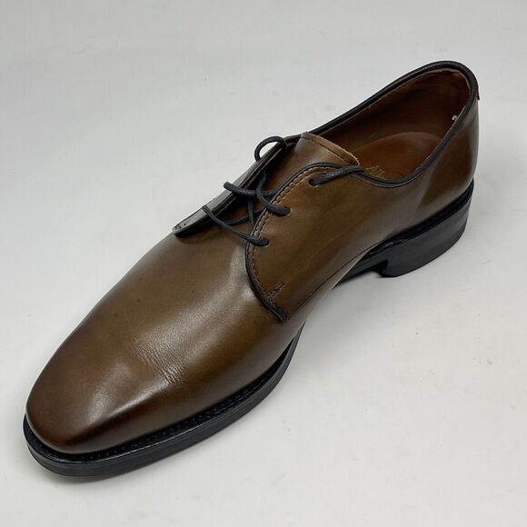Allen Edmonds Fort Collins Plain Toe Derby Shoes Mens 9.5 D Brown Leather Dress main image 5